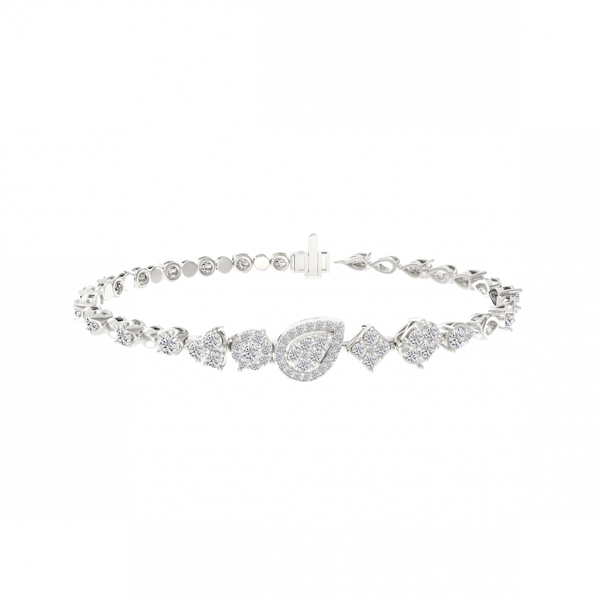Elegant White Gold Diamond Bracelet by D&P Malaysia