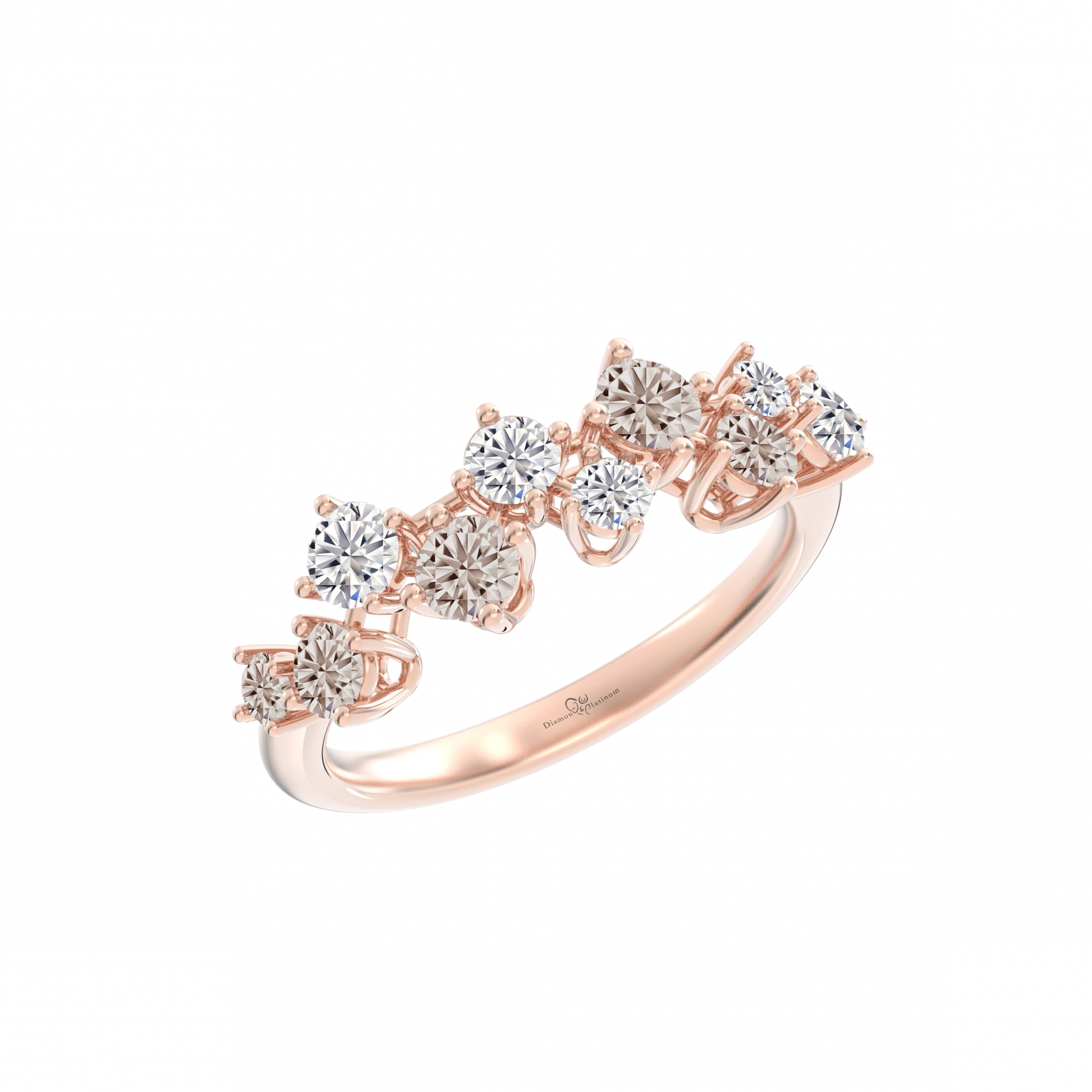 Minimalist Rose Gold Diamond Ring by D&P Malaysia that speak elegance as a great pick for special occasion