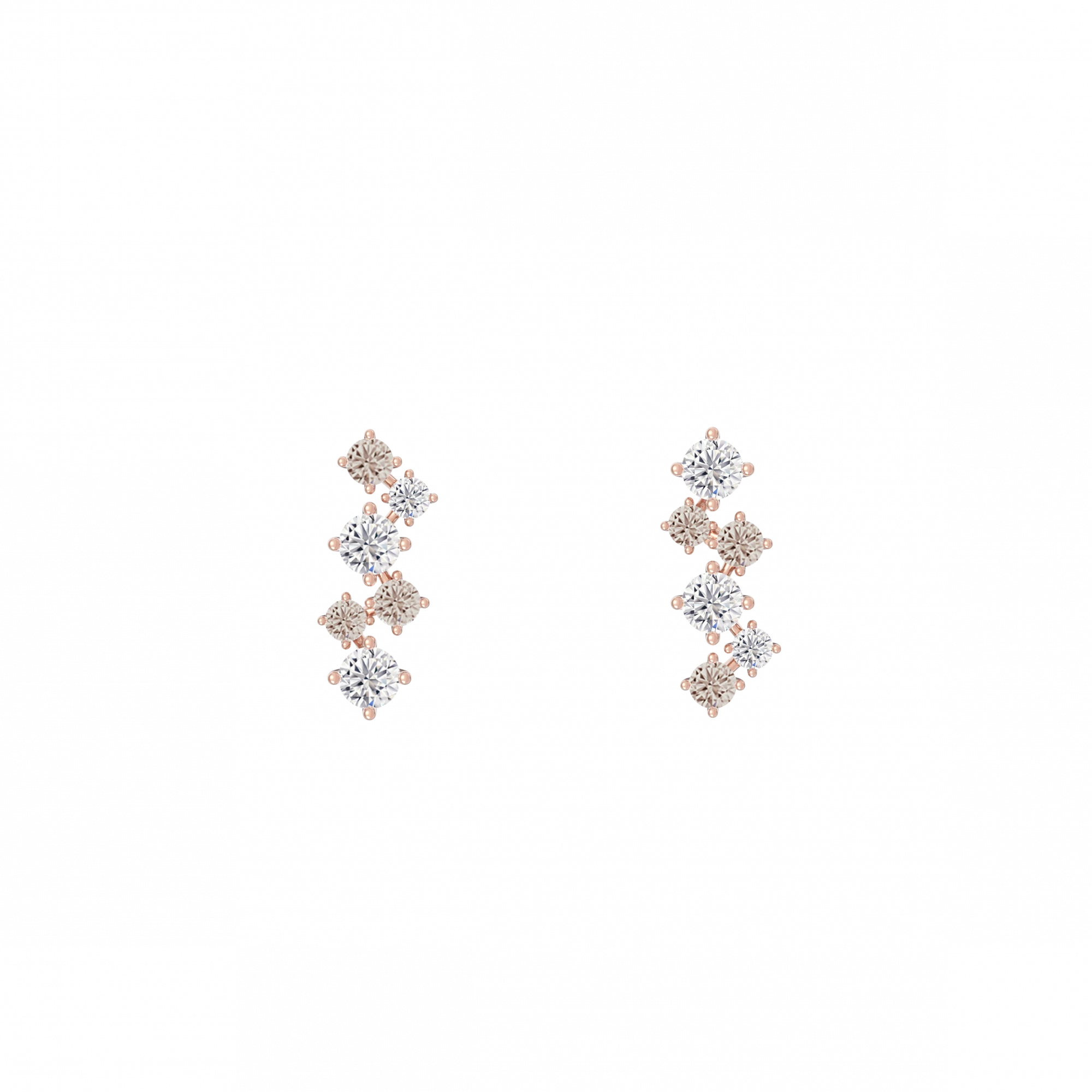 Sophisticated Rose Gold Diamond Earrings by D&P Malaysia that will grab the spotlight
