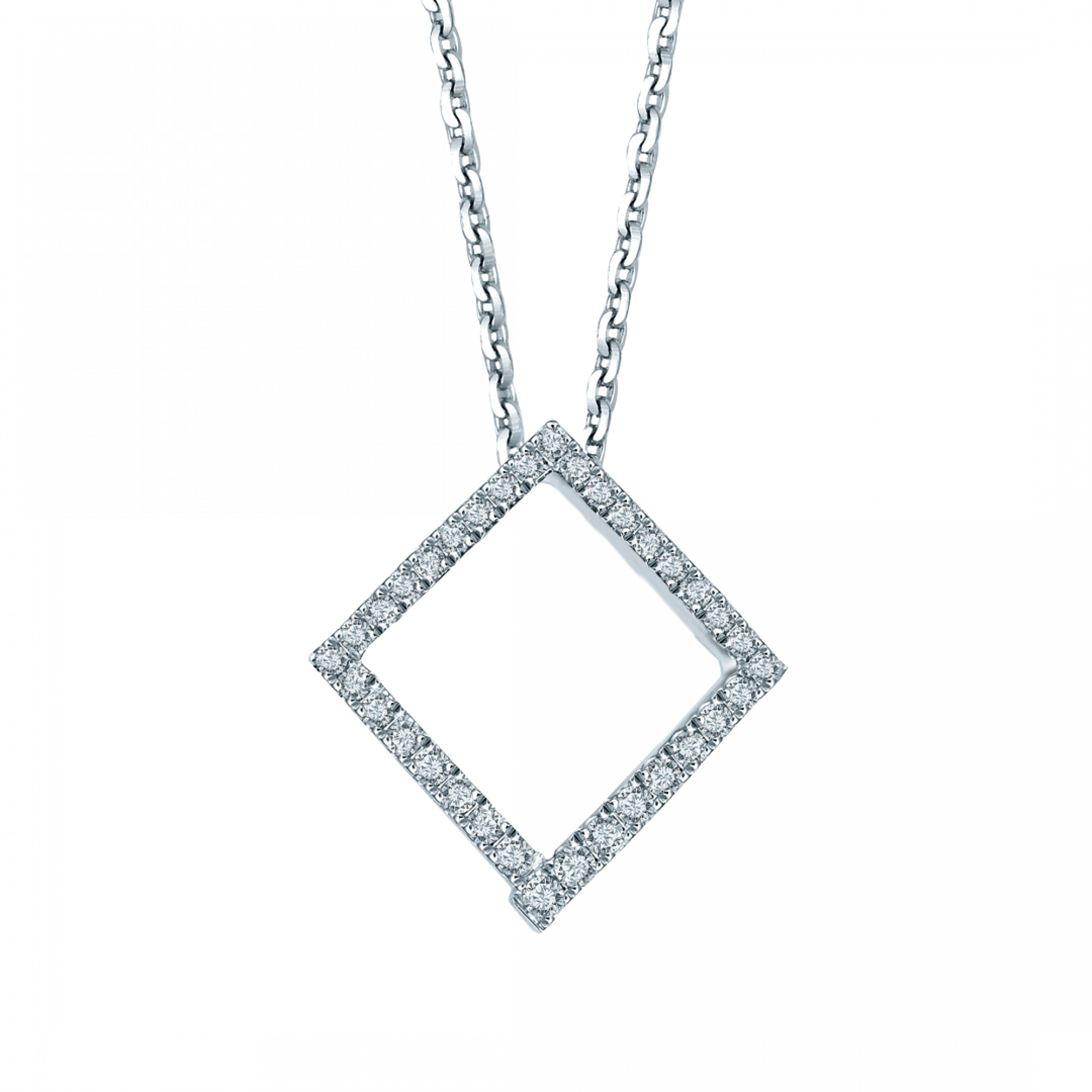 Elektra Convertible Diamond Pendant Outer Piece as a standalone fine diamond necklace