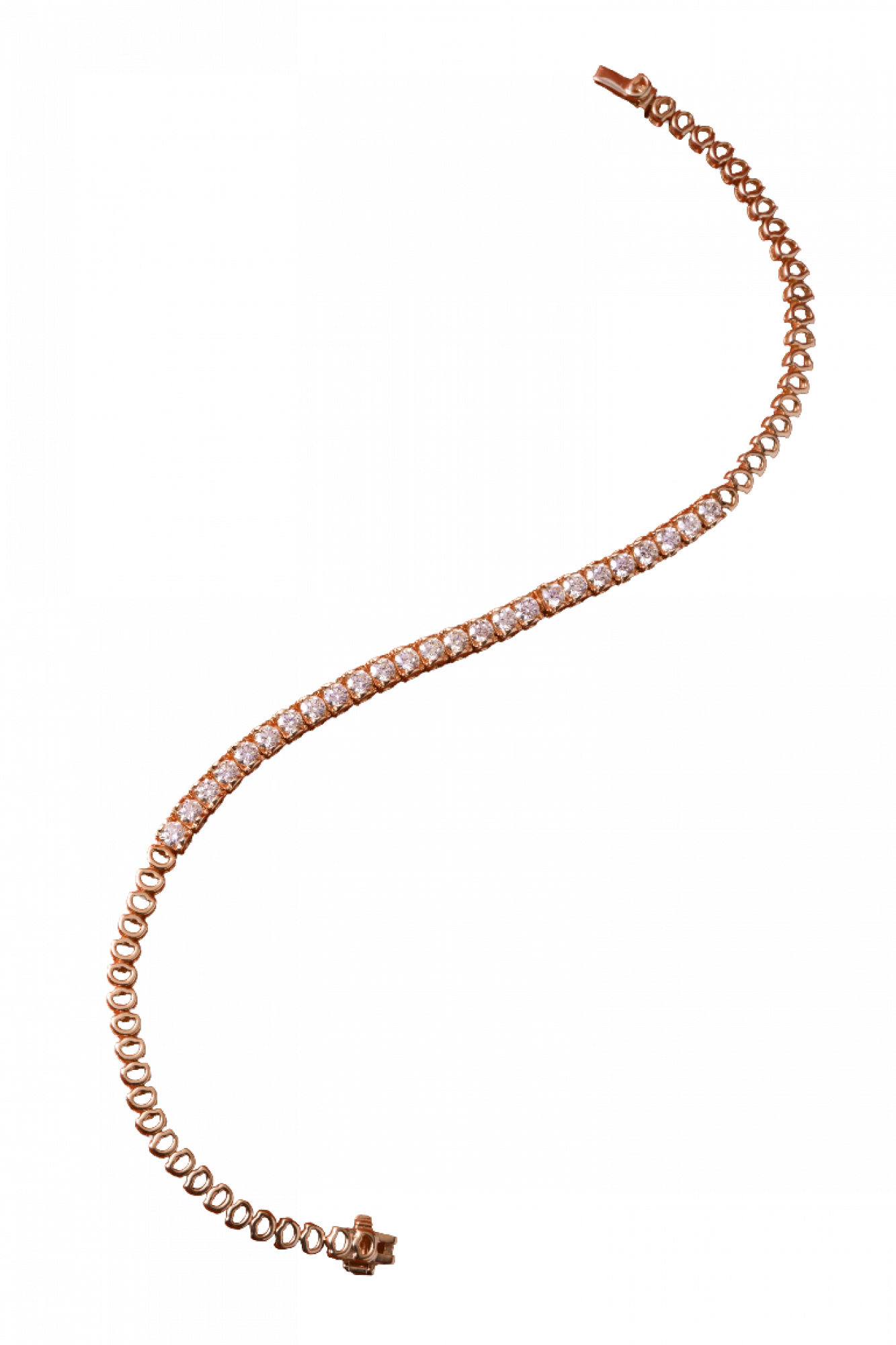 Rose gold diamond bracelet with warm blush tone for romantic styling from Diamond & Platinum Malaysia