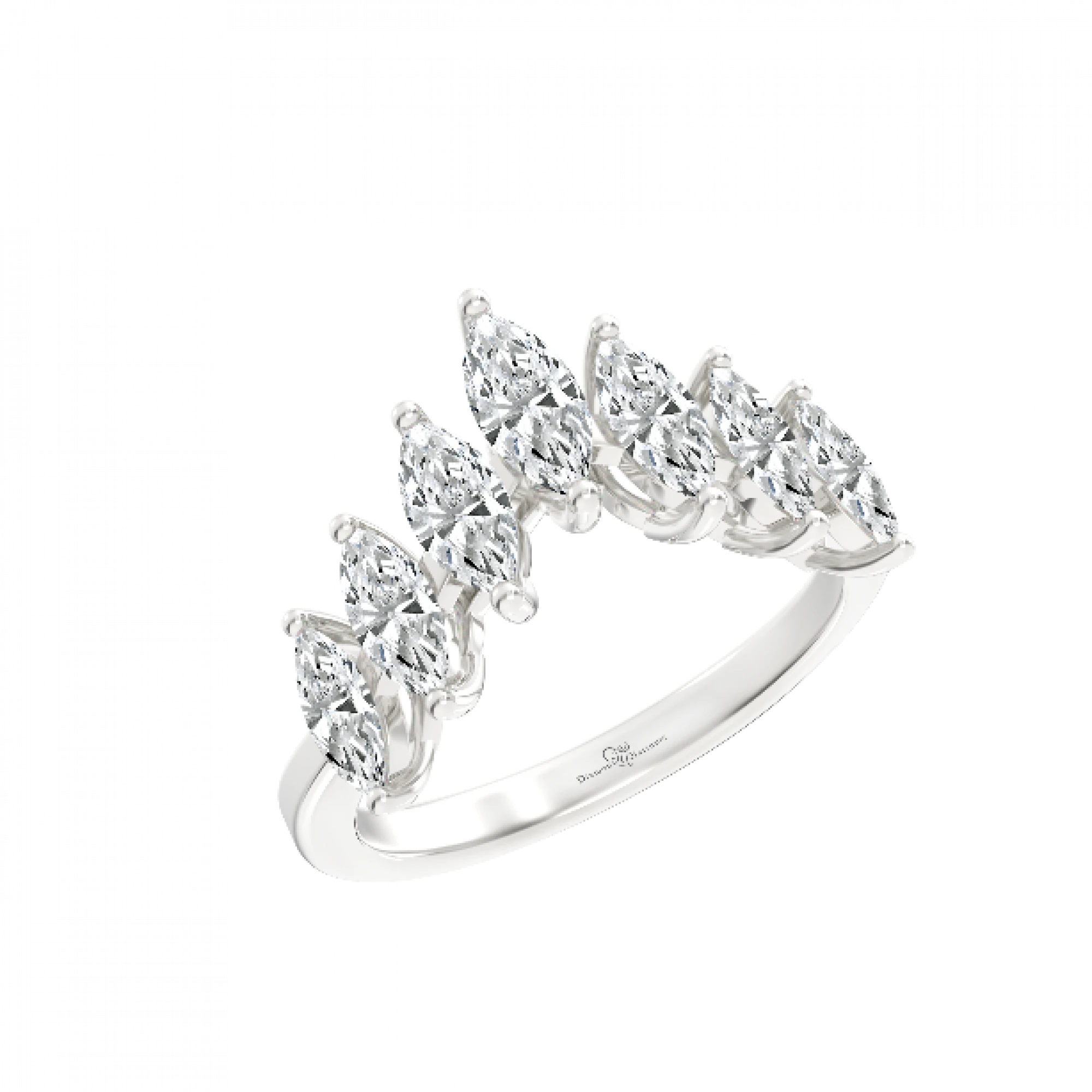 Stacked diamond rings layered across multiple fingers for Christmas styling from Diamond & Platinum Malaysia
