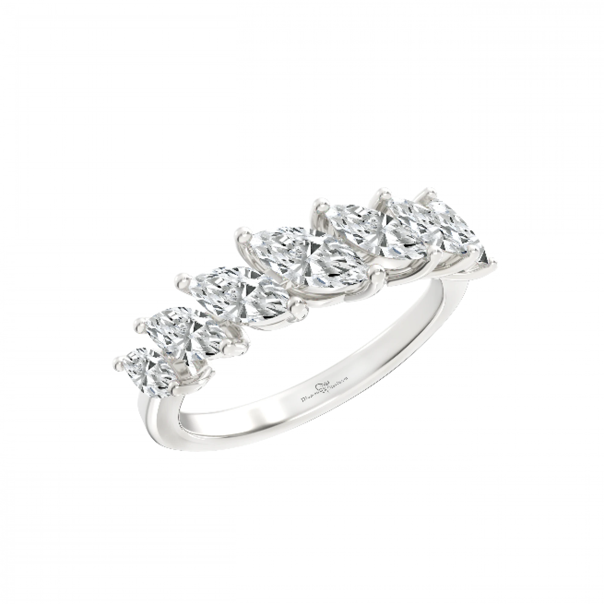 Stacked diamond rings layered across multiple fingers for Christmas styling from Diamond & Platinum Malaysia