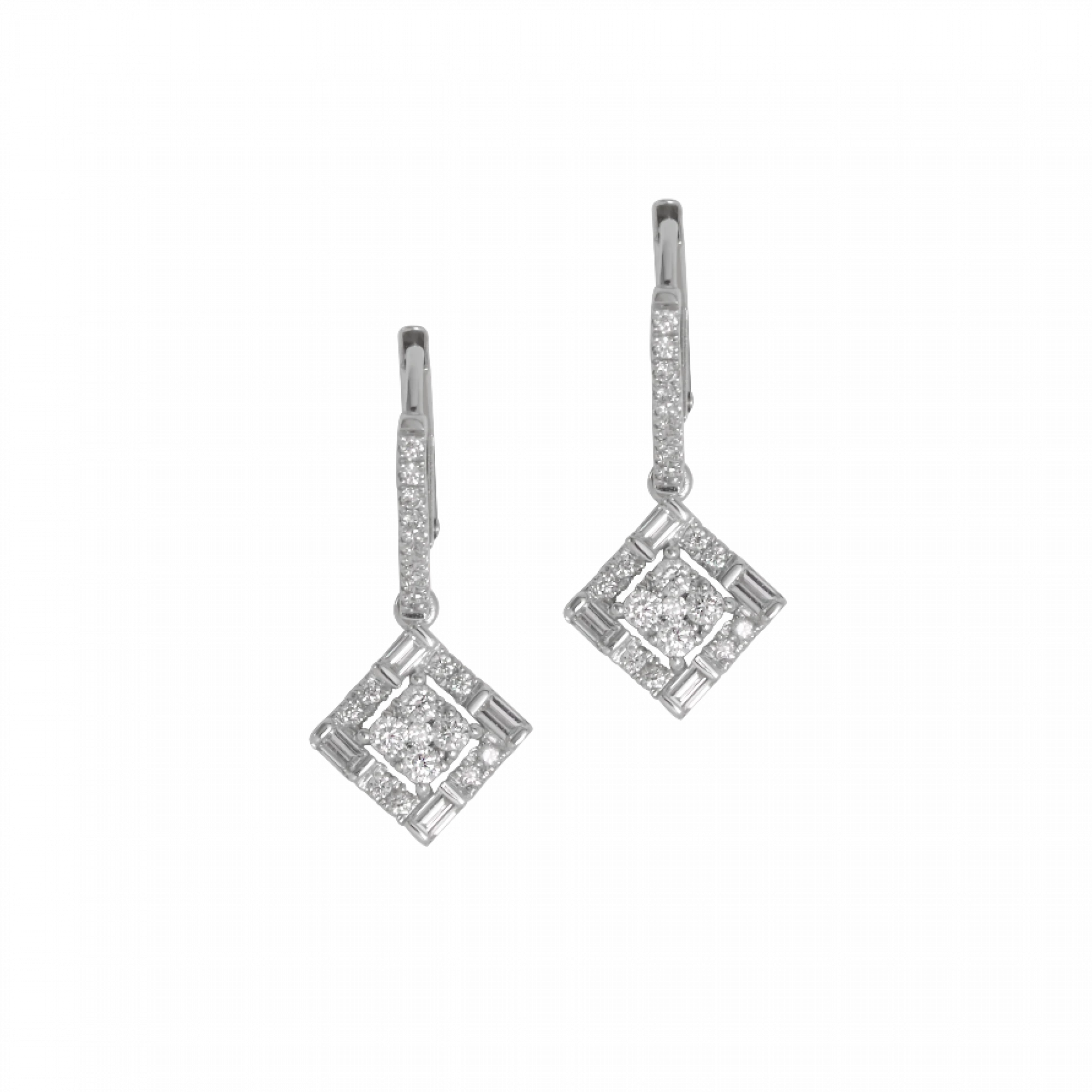 Diamond jewellery styled with matte fabric for Christmas — pavé diamond ring and cluster drop earrings from Diamond & Platinum Malaysia